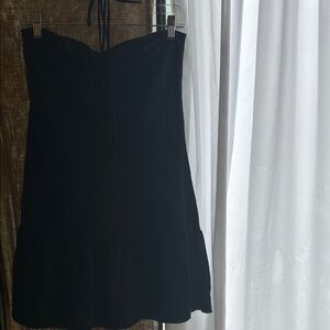Mossimo Supply Co. Black Strapless Ruffle-Hem Mini Dress